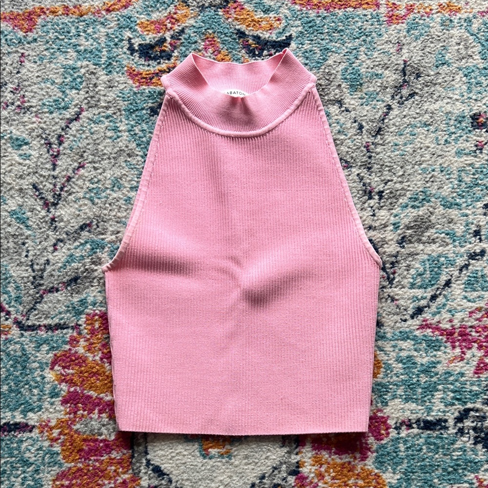 aritzia babaton sculpt pink tank